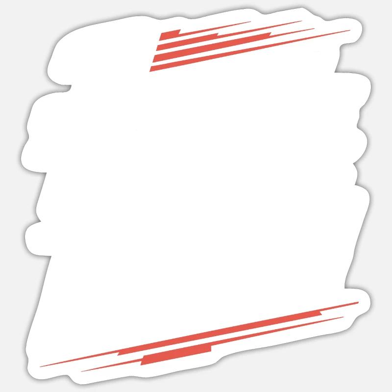 Design rétro pour les fans de voitures classiques - Sticker taille S (10 x 10 cm) - blanc mat