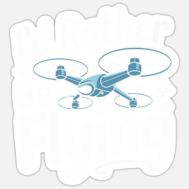 Drones Pilot Quadcopter Drone Sticker size S (10 x 10 cm)