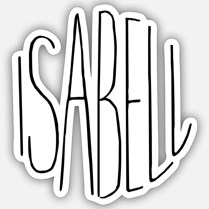 Isabelle - Sticker taille S (10 x 10 cm) - blanc mat