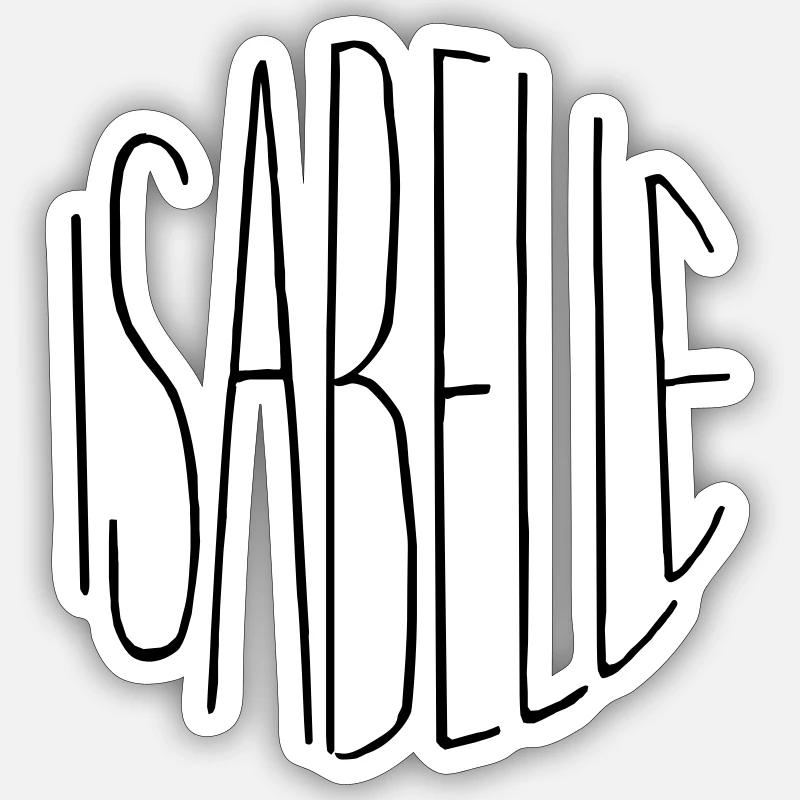 Isabelle - Sticker size S (10 x 10 cm) - white matte