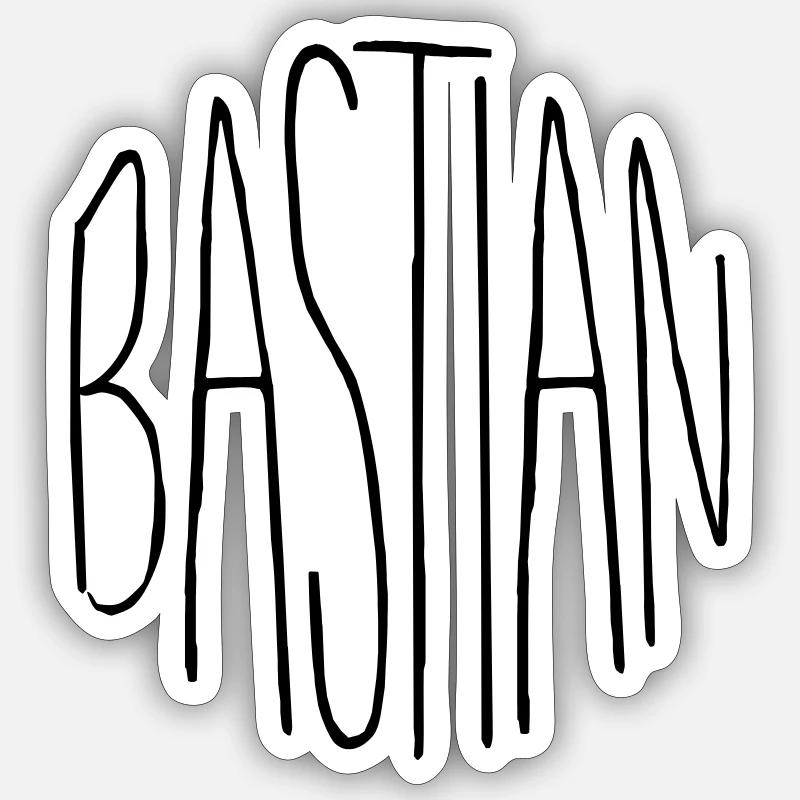 Bastian - Sticker size S (10 x 10 cm) - white matte