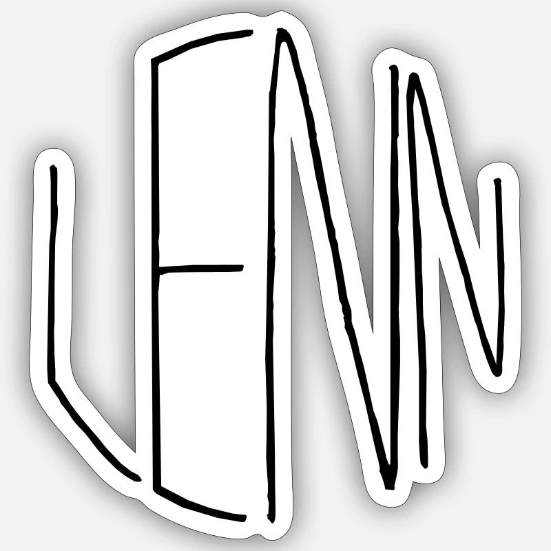 Lenn - Sticker Größe S (10 x 10 cm) - Mattweiß