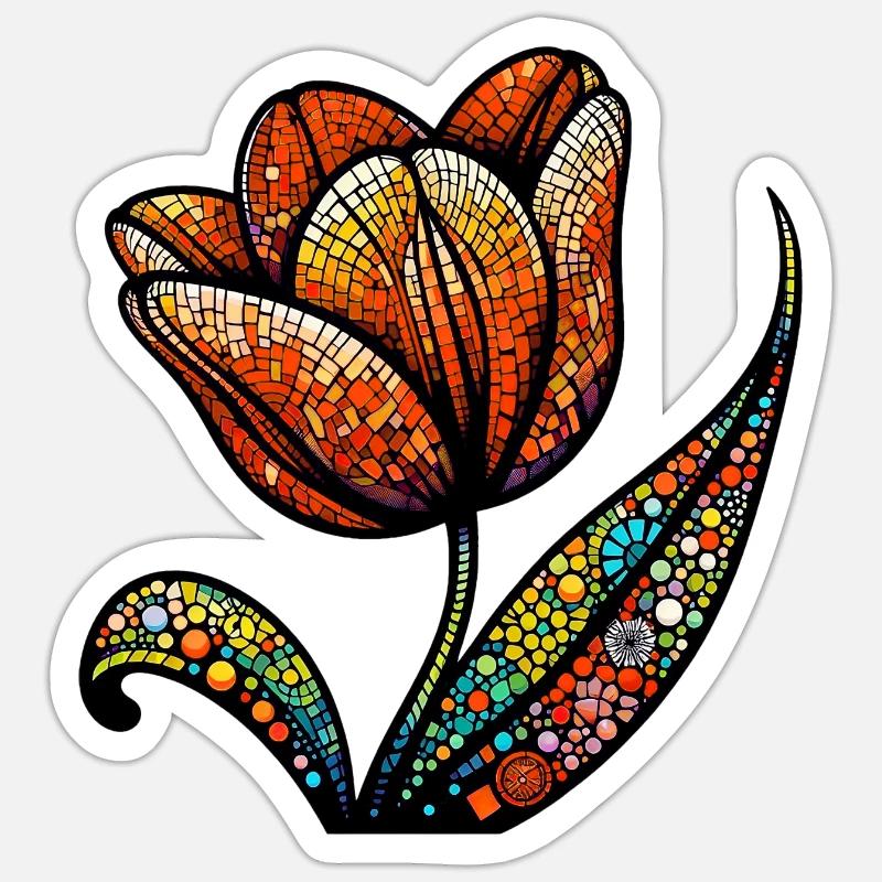 Tulipe Sticker taille S (10 x 10 cm)