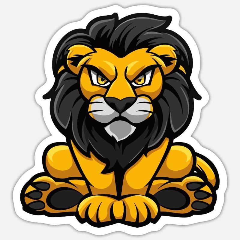Lion Comic Sticker size S (10 x 10 cm)