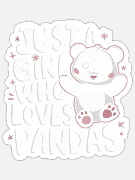Pandabär Panda Tier Pandas - Sticker Größe S (10 x 10 cm) - Mattweiß