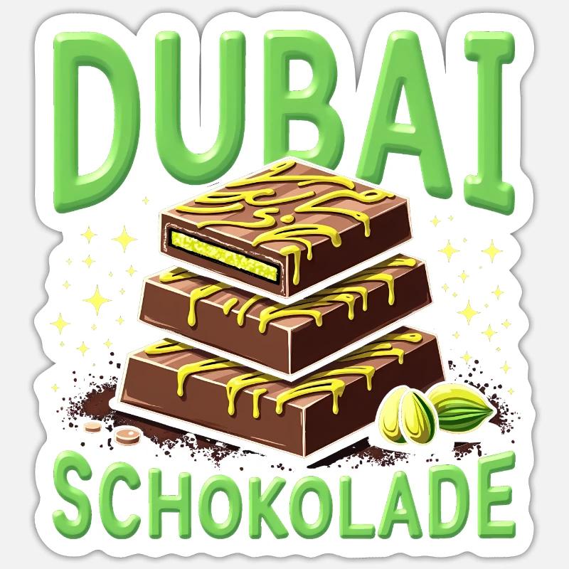 Dubai Chocolate - Chocolate Fun - Sticker size S (10 x 10 cm) - white matte