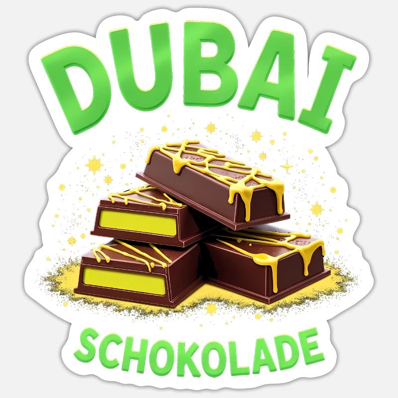 Dubai Chocolate - Chocolate Fun - Sticker size S (10 x 10 cm) - white matte