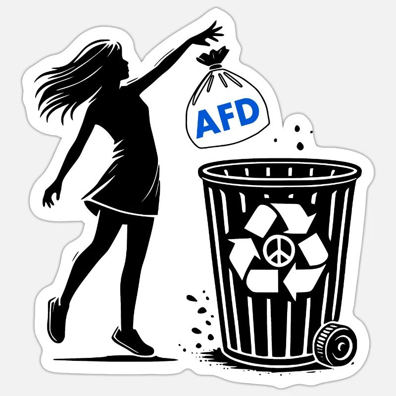 FCK AFD - Against the Right - keep your environment clean Sticker size S (10 x 10 cm)