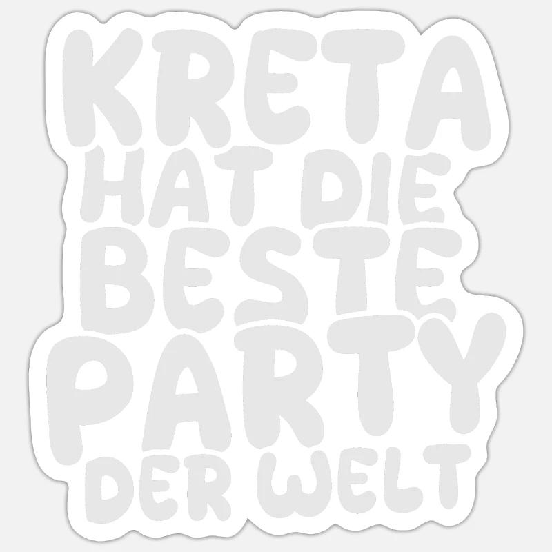 Destination de vacances Crète - Sticker taille S (10 x 10 cm) - blanc mat
