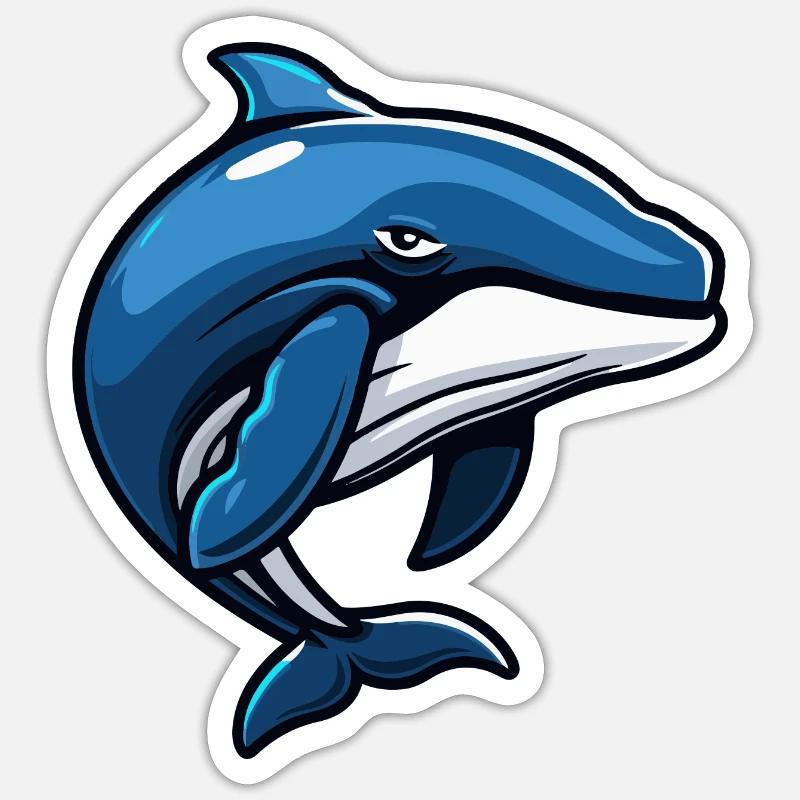 Whale Comic Sticker size S (10 x 10 cm)