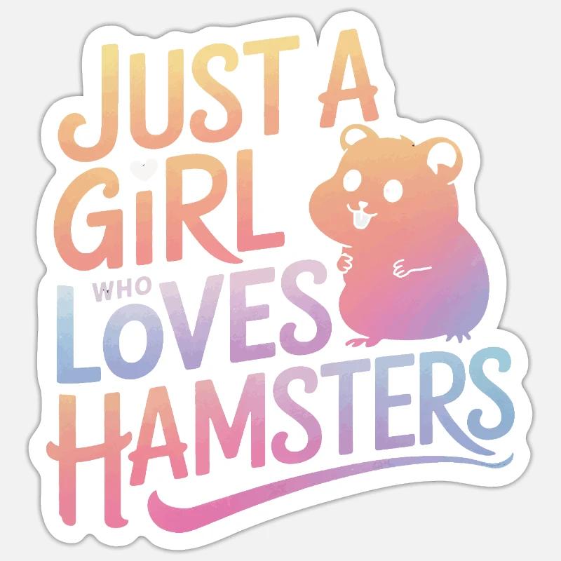 Hamster - Sticker size S (10 x 10 cm) - white matte