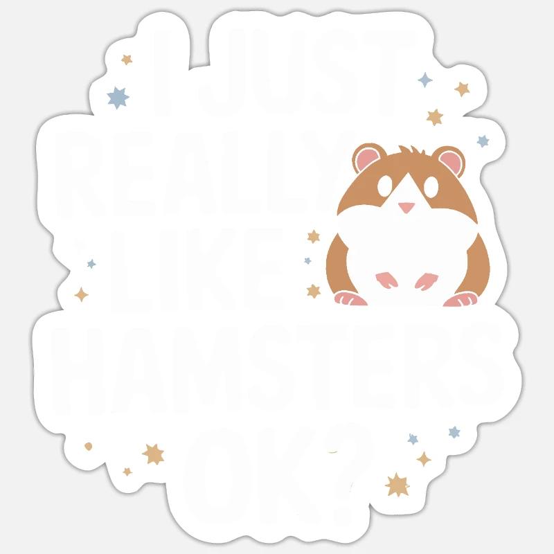 Hamster - Sticker size S (10 x 10 cm) - white matte