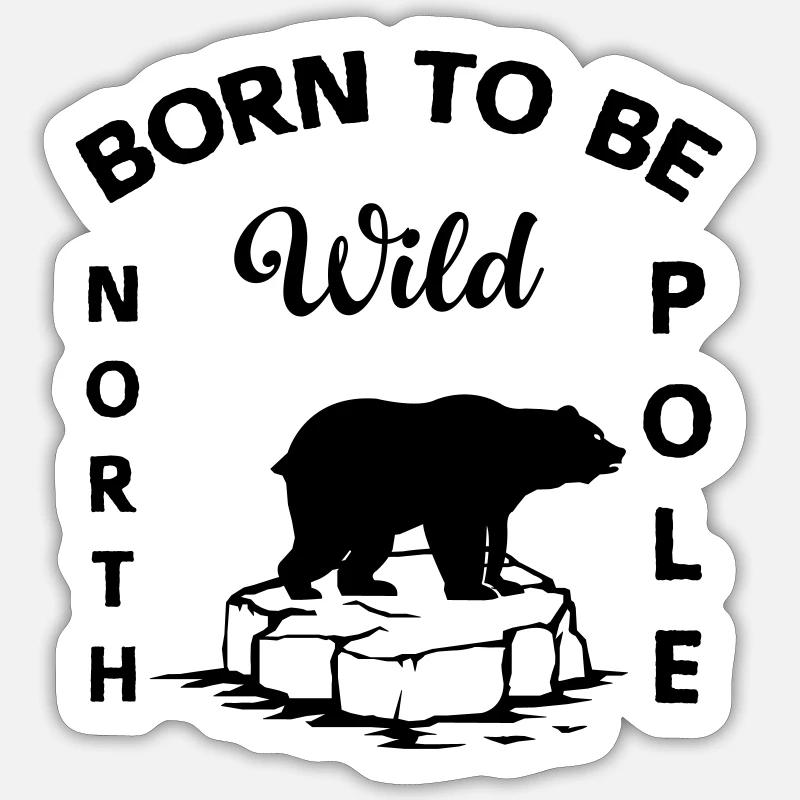 Eisbär Wildnis Antarktis - Sticker Größe S (10 x 10 cm) - Mattweiß