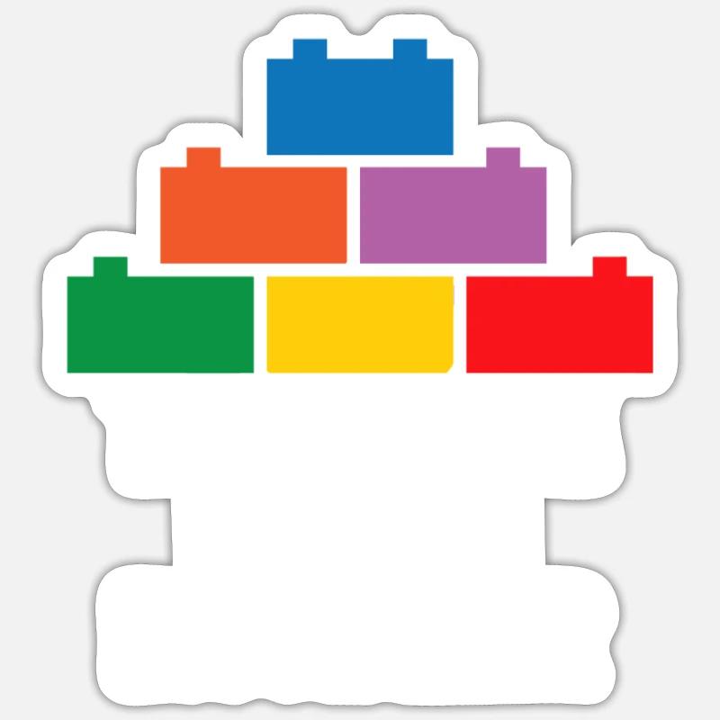 Brick Builder Brick Building Master Builder Sticker size S (10 x 10 cm)