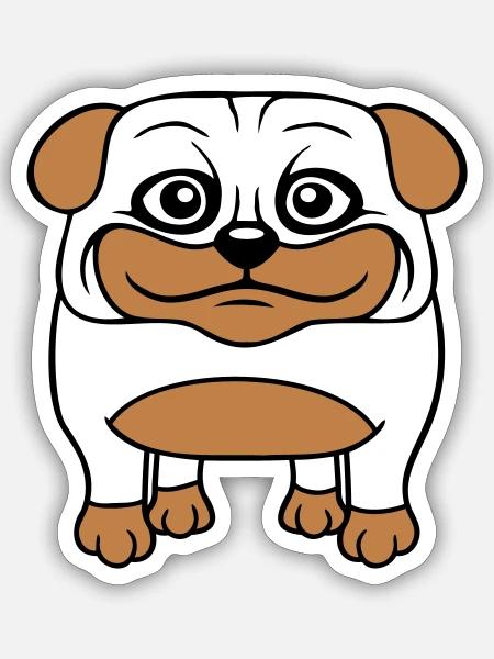  - Sticker størrelse S (10 x 10 cm) - mat hvid