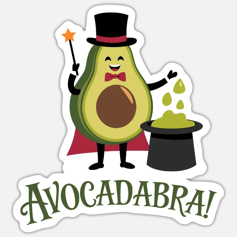 Avocadabra - Sticker taille S (10 x 10 cm) - blanc mat