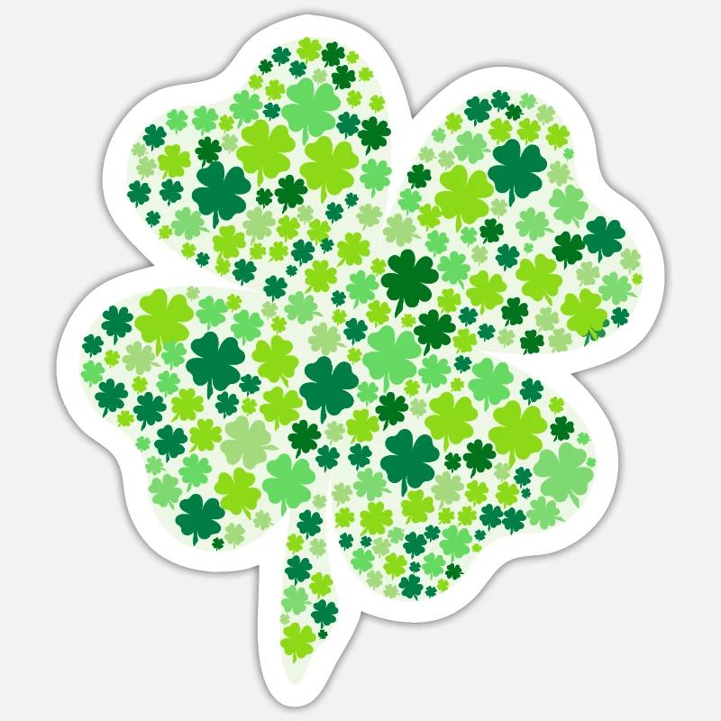 Trèfle d’Irlande Sticker taille S (10 x 10 cm)