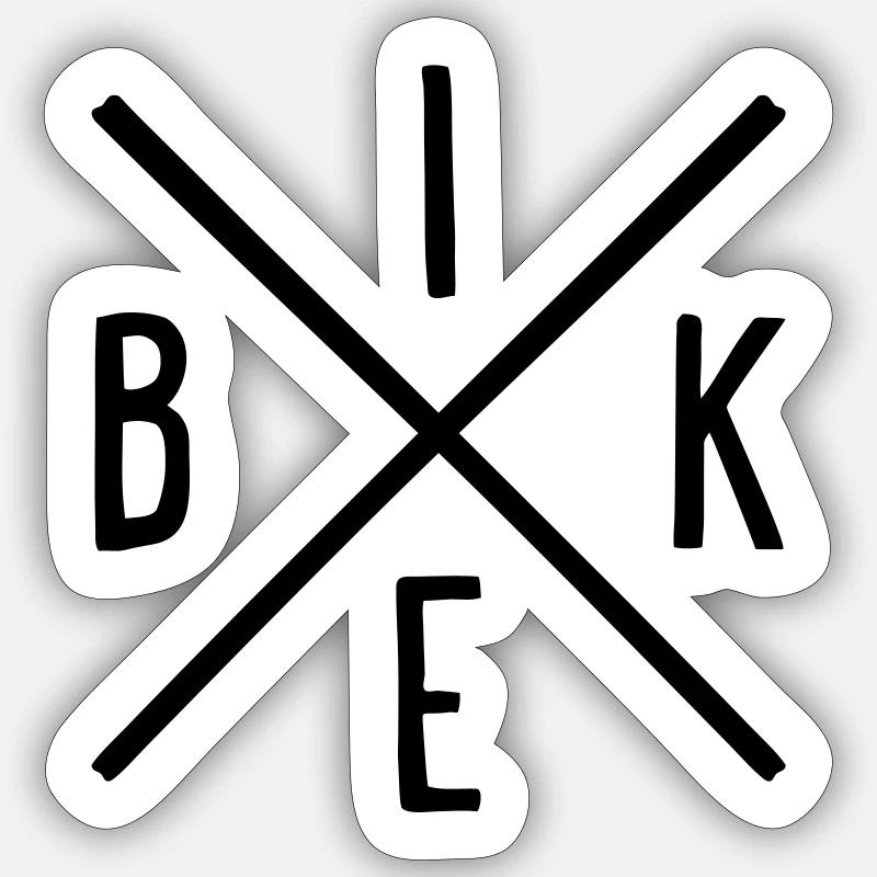 Vélo - Sticker taille S (10 x 10 cm) - blanc mat