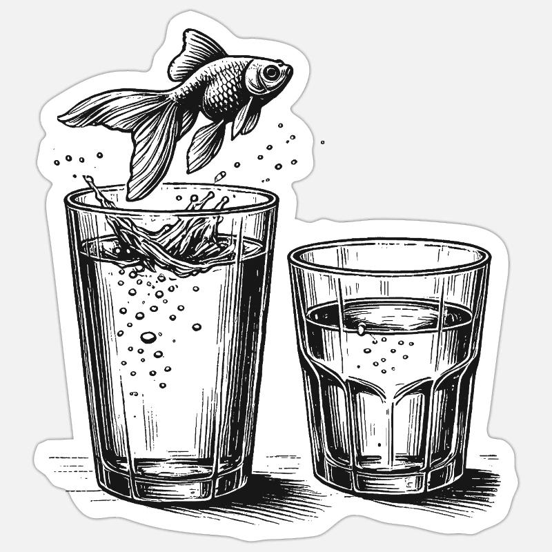 Goldfish Sticker size S (10 x 10 cm)