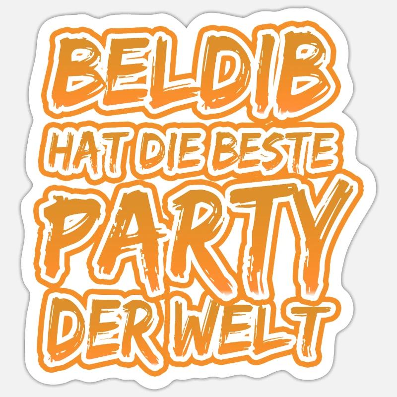 Beldib Beldib - Sticker Größe S (10 x 10 cm) - Mattweiß