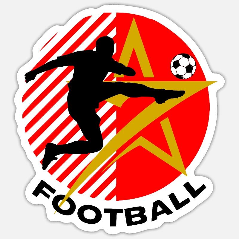 Fußball - Sticker Größe S (10 x 10 cm) - Mattweiß
