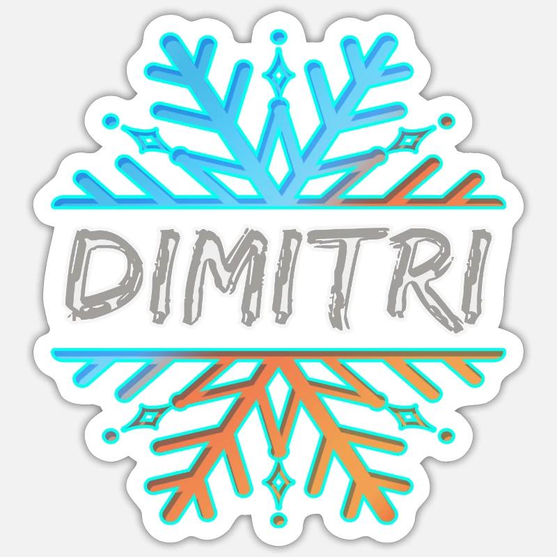Dimitri Dimitri - Sticker taille S (10 x 10 cm) - blanc mat