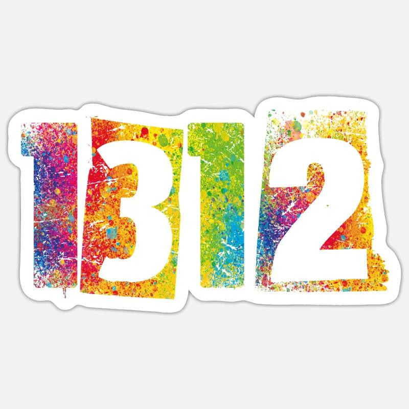 ACAB 1312 - Sticker Größe S (10 x 10 cm) - Mattweiß