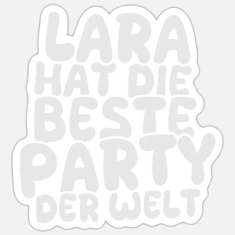 Gift for Lara - Sticker size S (10 x 10 cm) - white matte