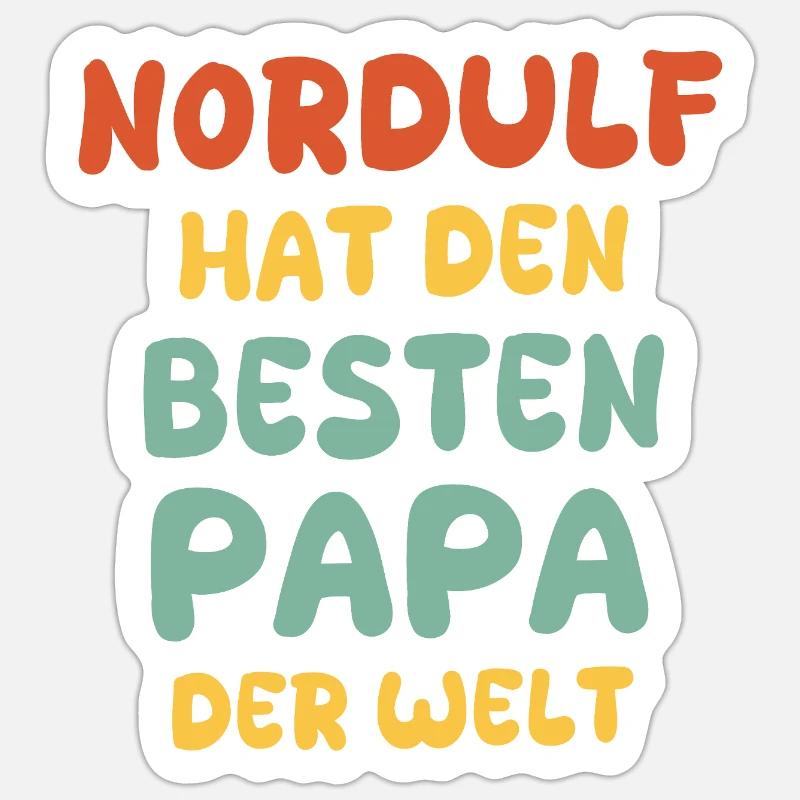 Nordulf - Sticker taille S (10 x 10 cm) - blanc mat
