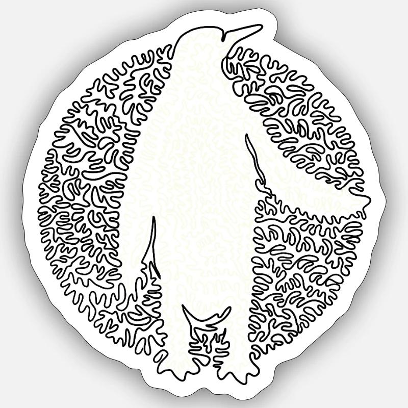 Penguin - Sticker size S (10 x 10 cm) - white matte