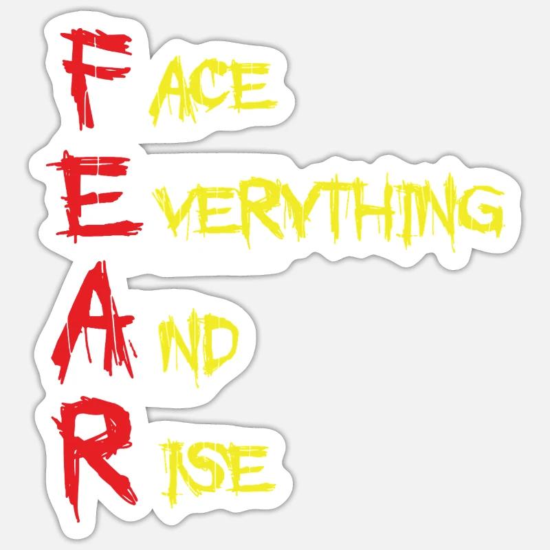 FEAR Accessoires - Sticker Größe S (10 x 10 cm) - Mattweiß