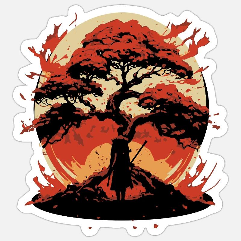 Afro sous le soleil - Sticker taille S (10 x 10 cm) - blanc mat