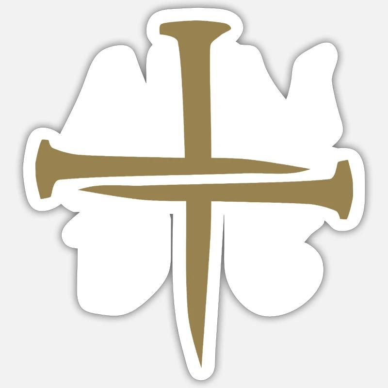 Three Nails Cross AMDG Sticker size S (10 x 10 cm)
