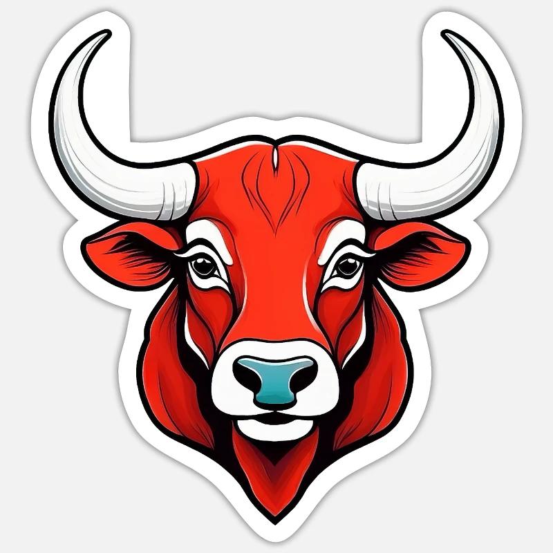 Mächtiger Stiergeist Sticker Größe S (10 x 10 cm)