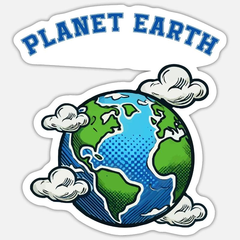 erde - Sticker Größe S (10 x 10 cm) - Mattweiß
