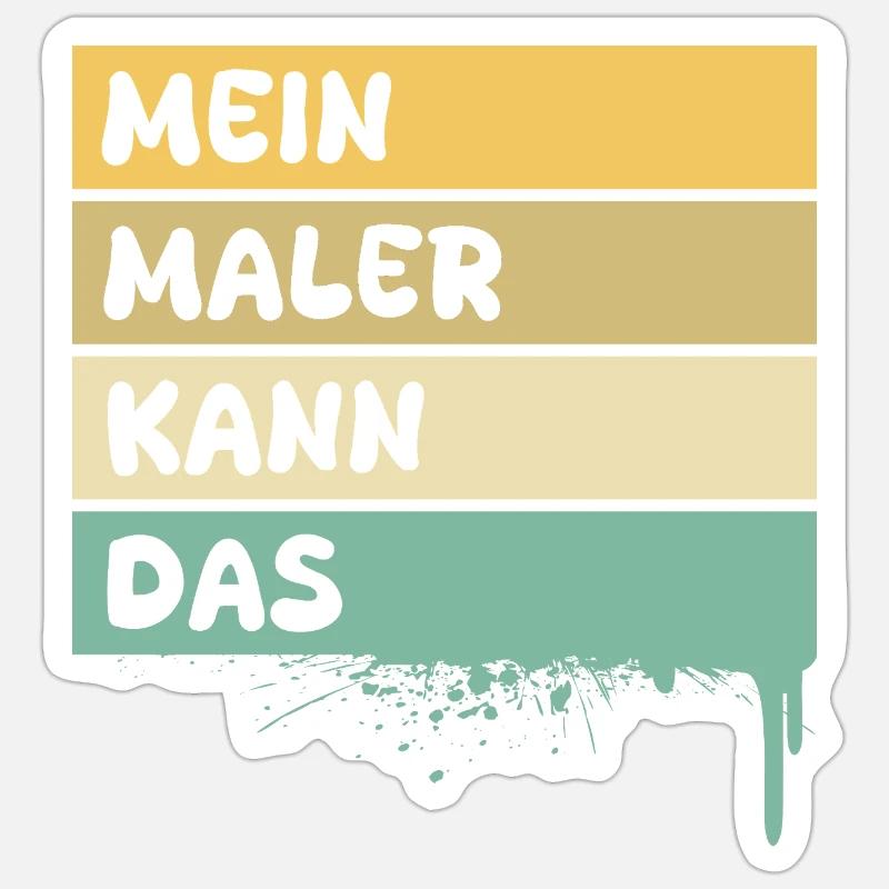 Occupation Painter - Sticker size S (10 x 10 cm) - white matte