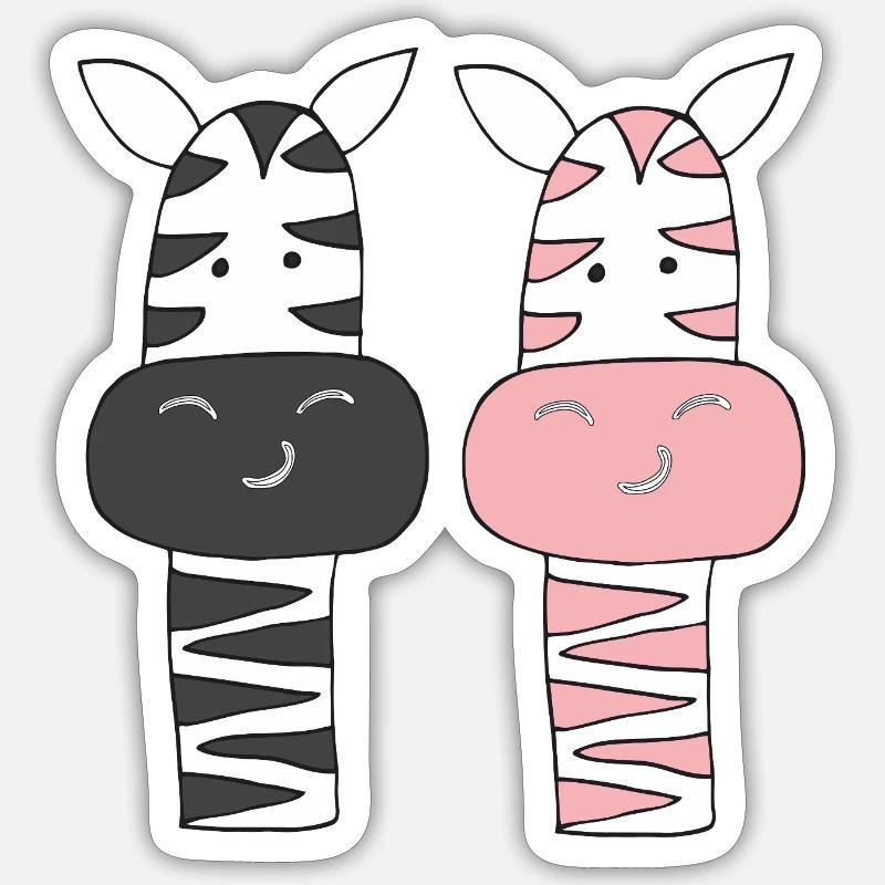 zebra mr and mrs Sticker size S (10 x 10 cm)