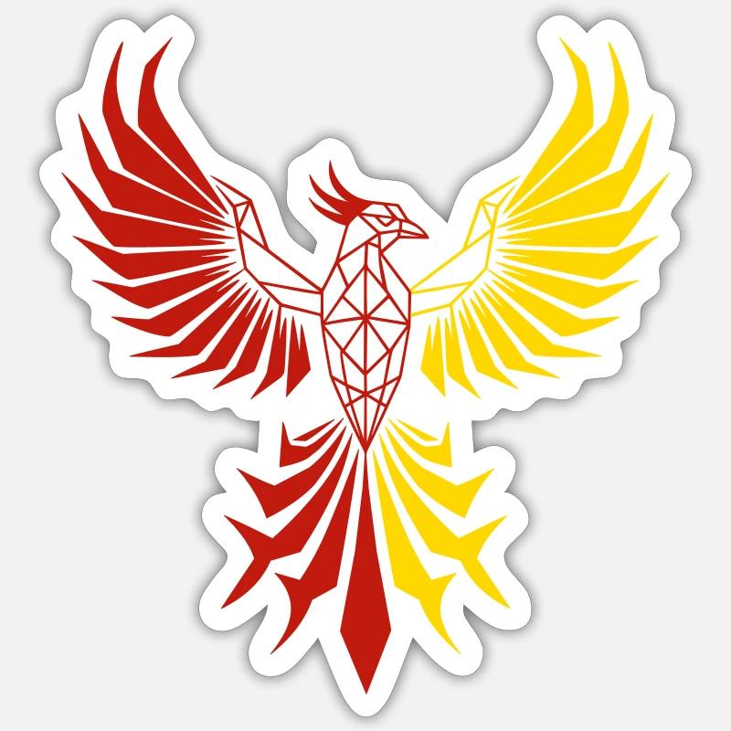 Phoenix – Rebirth and Strength - Sticker size S (10 x 10 cm) - white matte