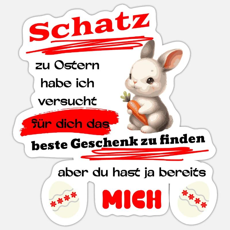 À Pâques ? Moi-même! Sticker taille S (10 x 10 cm)