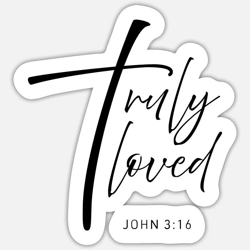 CROSS truly loved Sticker Größe S (10 x 10 cm)