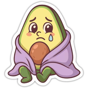 Sad Lawyer - Sticker size S (10 x 10 cm) - white matte - Front