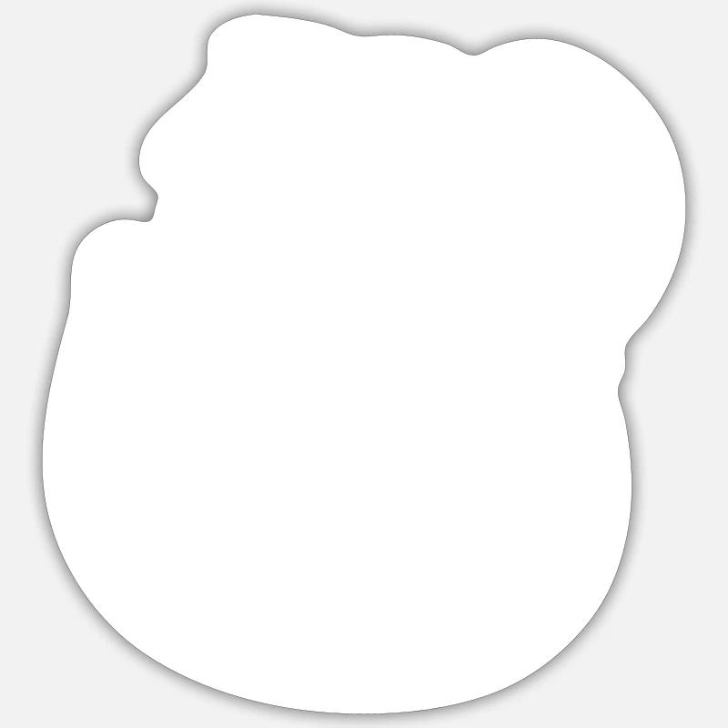 Dragon white Line - Sticker taille S (10 x 10 cm) - blanc mat