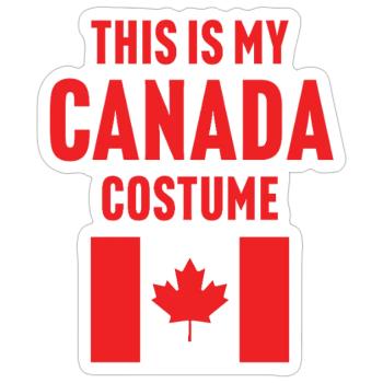 Ce costume de mon Canada - Sticker taille S (10 x 10 cm) - blanc mat - Devant