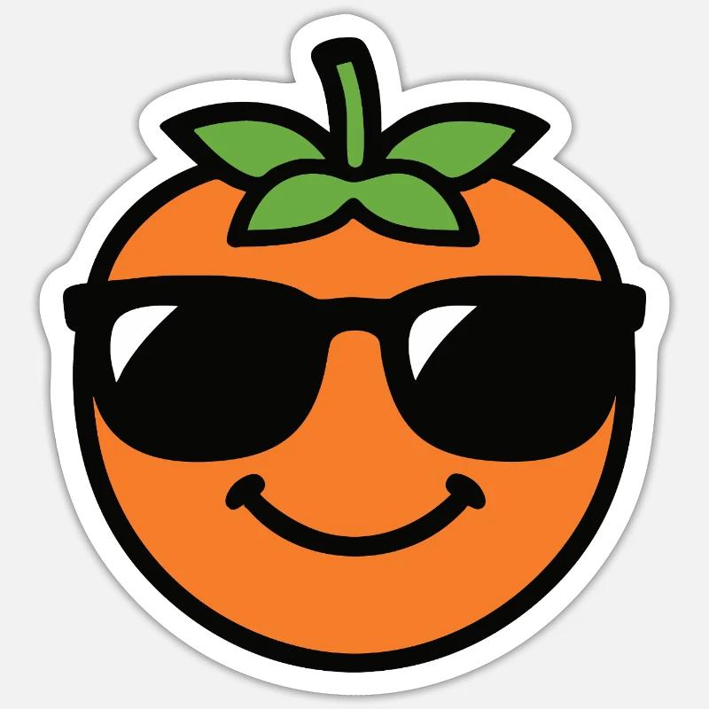 Tête de Kaki - Sticker taille S (10 x 10 cm) - blanc mat