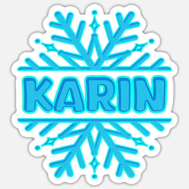 Karin - Sticker size S (10 x 10 cm) - white matte
