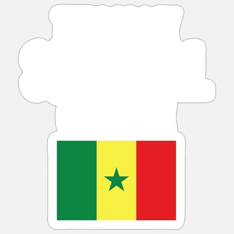 C’est mon costume du Sénégal - Sticker taille S (10 x 10 cm) - blanc mat