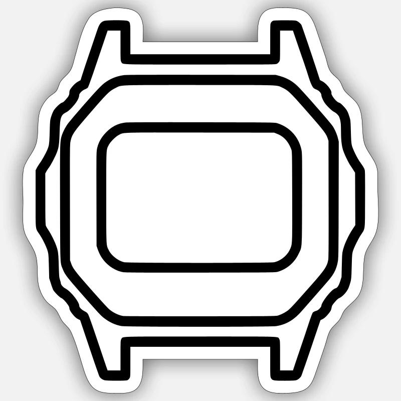 Watch Case 5600 - Sticker size S (10 x 10 cm) - white matte