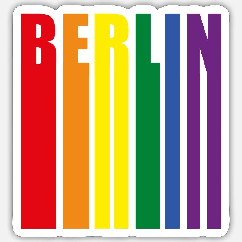 Berlin Rainbow Pride Gift Sticker size S (10 x 10 cm)