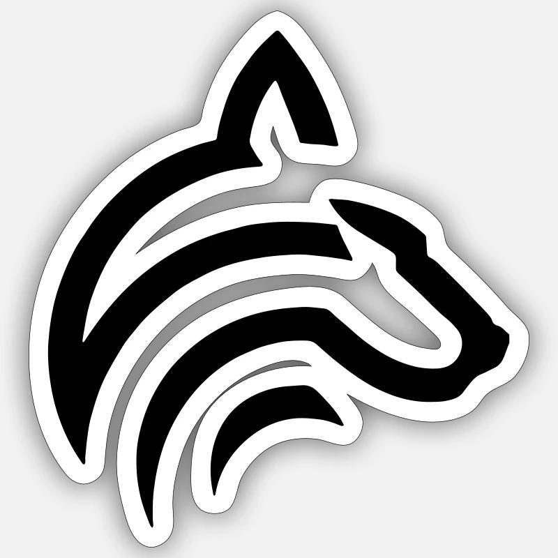 Wolf - Sticker size S (10 x 10 cm) - white matte