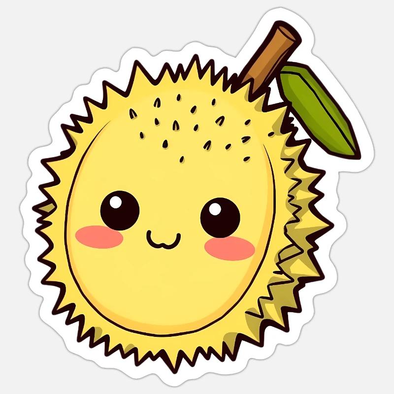 Durian Fruit Stinky Fruit - Sticker size S (10 x 10 cm) - white matte